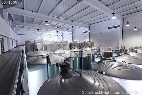 Image of Stainless Steel Vats for Fermentation Wine