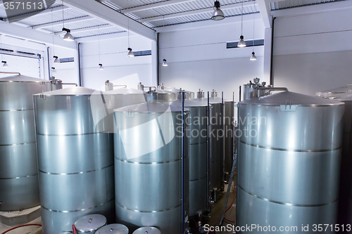 Image of Stainless Steel Vats for Fermentation Wine