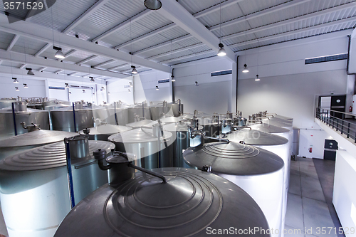 Image of Stainless Steel Vats for Fermentation Wine