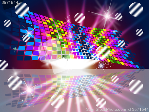 Image of Squares Pattern Shows Multicolored Colors And Colourful