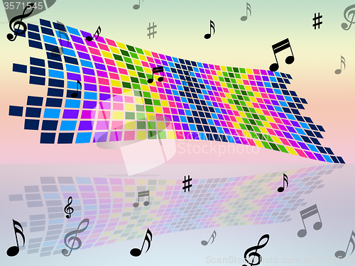 Image of Notes Color Indicates Sound Track And Artwork