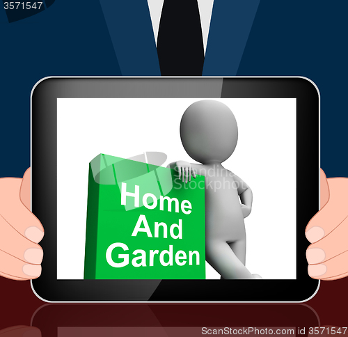 Image of Home And Garden Book With Character Displays Household And Garde