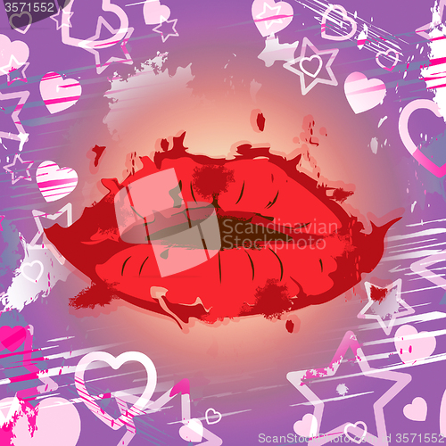 Image of Lips Red Indicates Make Up And Beauty
