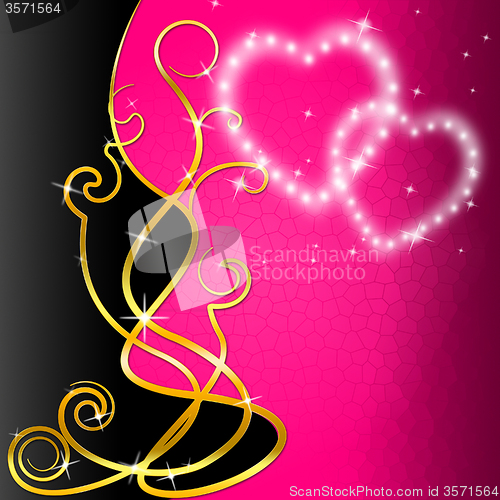 Image of Floral Background Shows Valentine\'s Day And Artwork