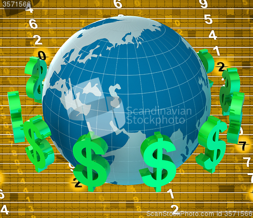 Image of Forex Dollars Represents United States And Banking