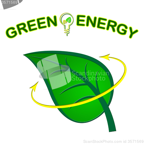 Image of Green Energy Shows Power Source And Ecological