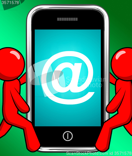 Image of At Symbol On Phone Displays At-Sign Email
