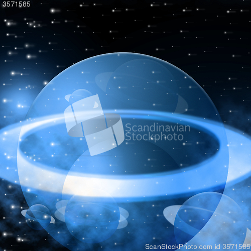 Image of Blue Background Shows Outer Space And Astronomy
