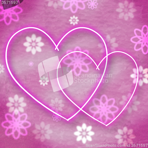 Image of Hearts Background Represents Valentines Day And Backdrop