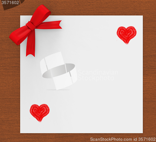 Image of Heart Copyspace Indicates Valentine\'s Day And Copy-Space