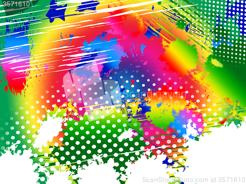 Image of Color Splash Represents Paint Colors And Blob