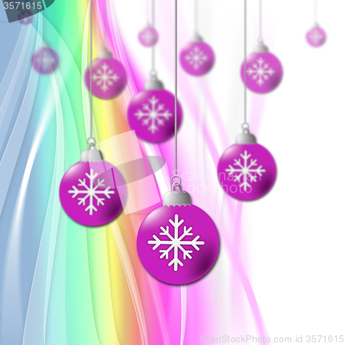 Image of Pastel Color Means New Year And Bauble