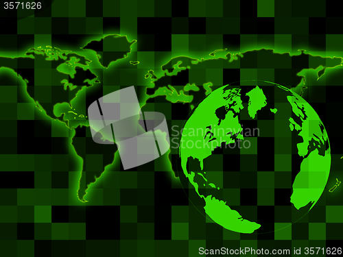 Image of World Map Indicates Globalization Planet And Worldly