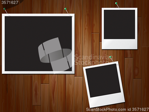 Image of Photo Frames Shows Empty Space And Boarded