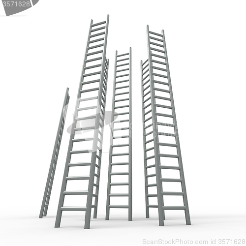 Image of Ladder Ladders Indicates Vision Raise And Growing