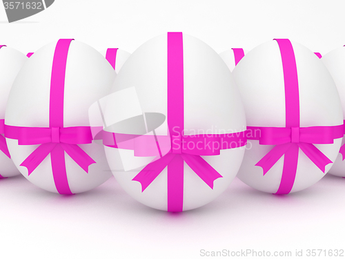 Image of Easter Eggs Represents Background Backdrop And Abstract