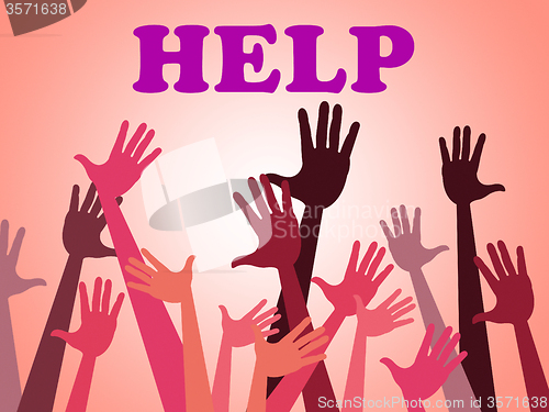 Image of Help Hands Means Assistance Counseling And Question