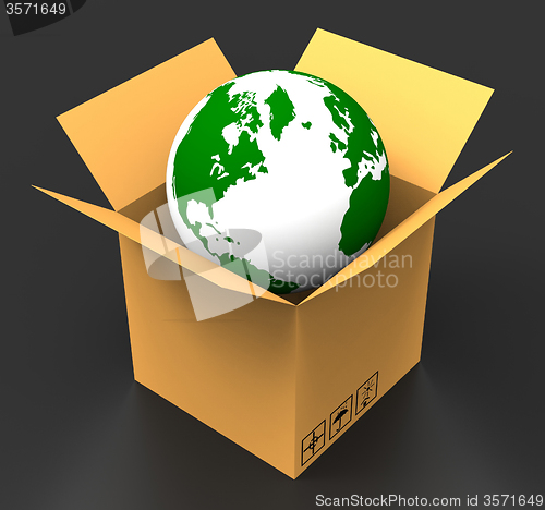 Image of World Delivery Indicates Sending Delivering And Postage