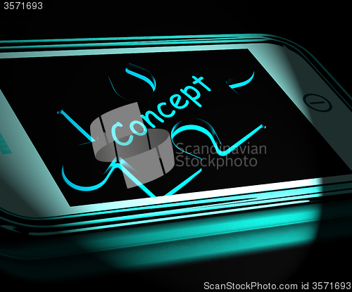 Image of Concept Smartphone Displays Innovation And Developing Ideas
