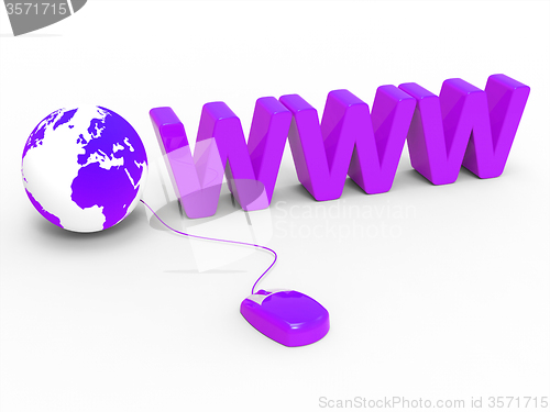 Image of Globe Www Indicates World Wide Web And Globalise