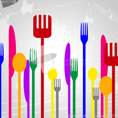 Image of Food Knives Represents Silverware Eat And Spoons