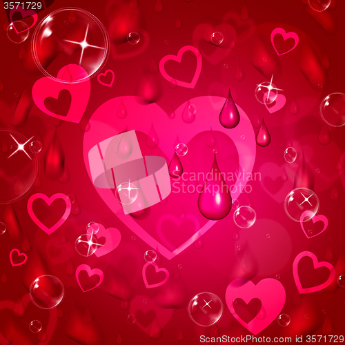 Image of Red Background Represents Valentine Day And Affection