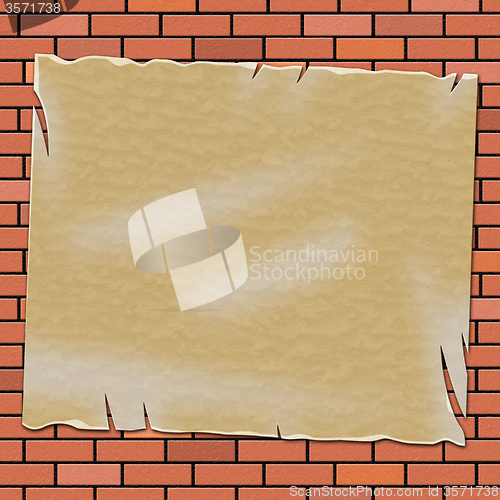 Image of Brick Wall Means Empty Space And Backdrop