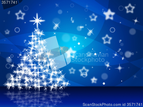 Image of Xmas Tree Represents Merry Christmas And Holiday