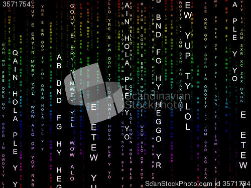 Image of Background Tech Shows Digitally Decoded And Backdrop