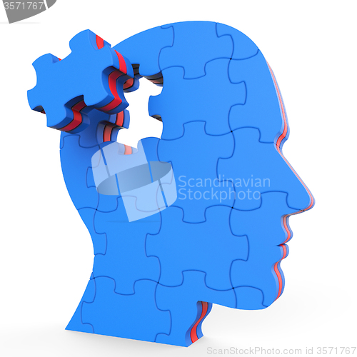 Image of Brain Think Shows Thinking About And Reflect