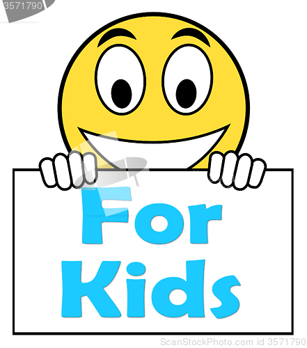 Image of For Kids On Sign Means Children\'s Activities