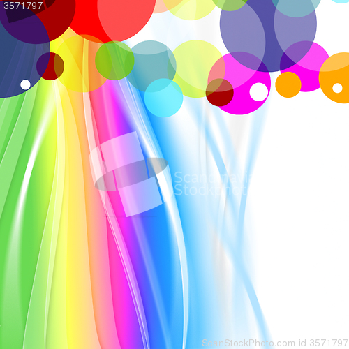 Image of Pastel Color Indicates Spheres Ball And Backdrop