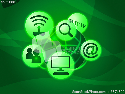 Image of Social Media Represents World Wide Web And Communication