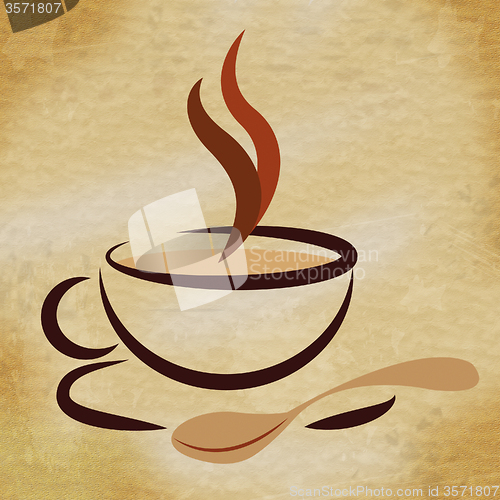 Image of Coffee Beverage Means Restaurant Cafeteria And Caffeine