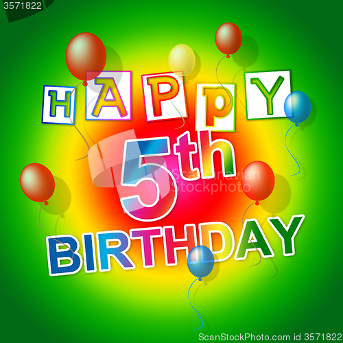 Image of Happy Birthday Means Celebrating Parties And Fun