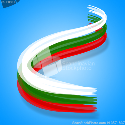 Image of Bulgaria Flag Represents Europe Patriotic And Nation