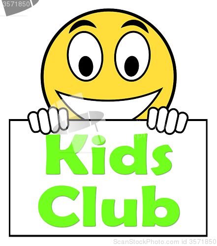 Image of Kids  Club On Sign Means Children\'s Activities