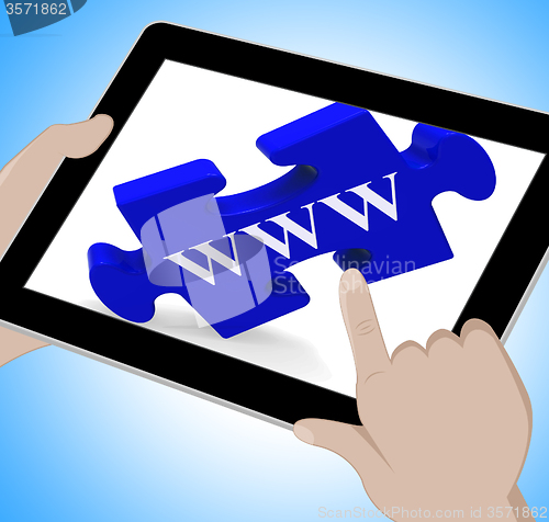 Image of WWW Tablet Means Internet Network And Websites
