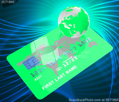 Image of Credit Card Represents Debit Commerce And Credit-Card