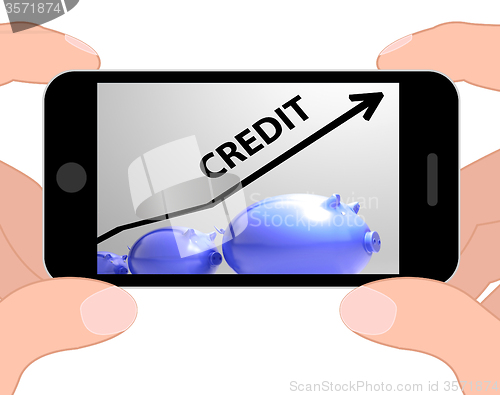 Image of Credit Arrow Displays Lending Debt And Repayments