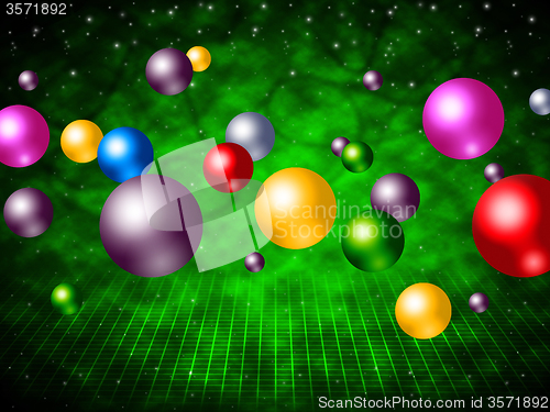 Image of Explosion Colourful Means Ball Sphere And Colours