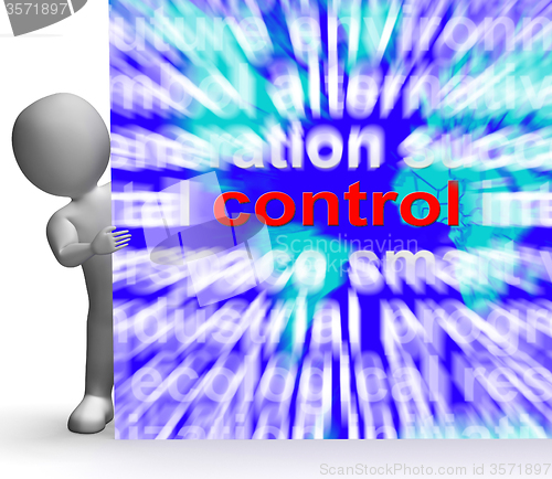 Image of Control Word Map Sign Shows Command Power Authority