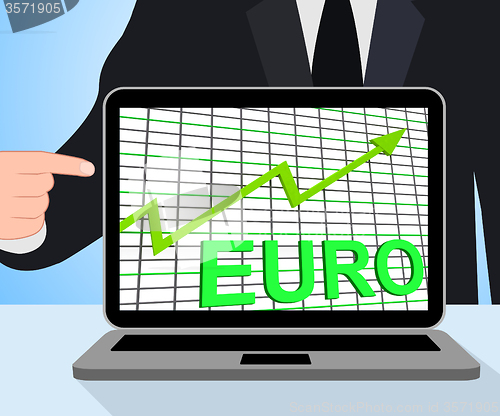 Image of Euro Chart Graph Displays Increasing European Economy