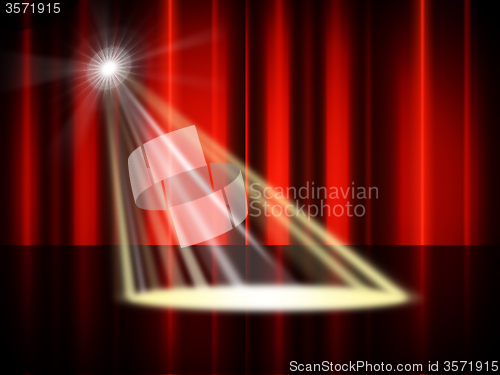 Image of Stage Spotlight Means Live Event And Broadway