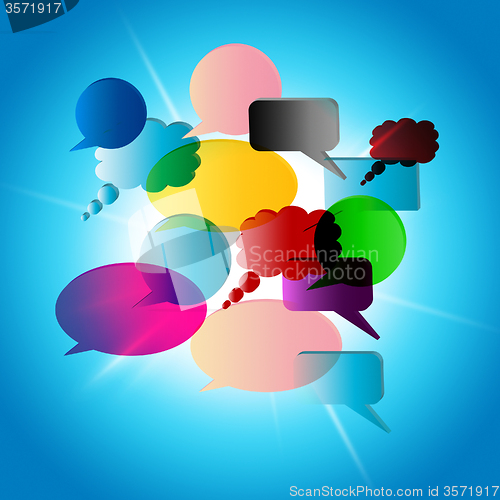Image of Speech Bubble Means Talk Communicate And Talking