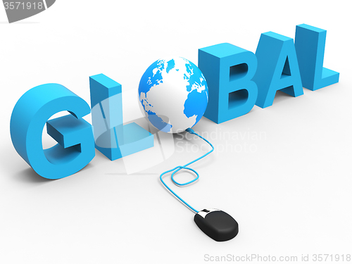 Image of Internet Global Indicates World Wide Web And Www