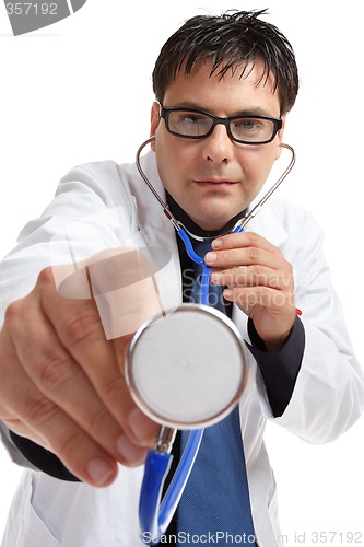 Image of Doctor using stethoscope