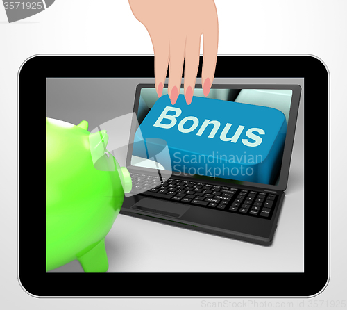 Image of Bonus Key Displays Incentives And Extras On Web