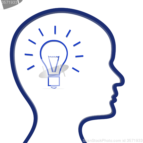 Image of Ideas Think Shows Invention Innovation And Reflecting