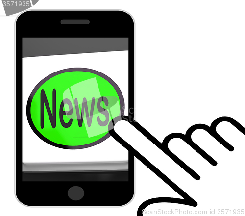 Image of News Button Displays Newsletter Broadcast Online